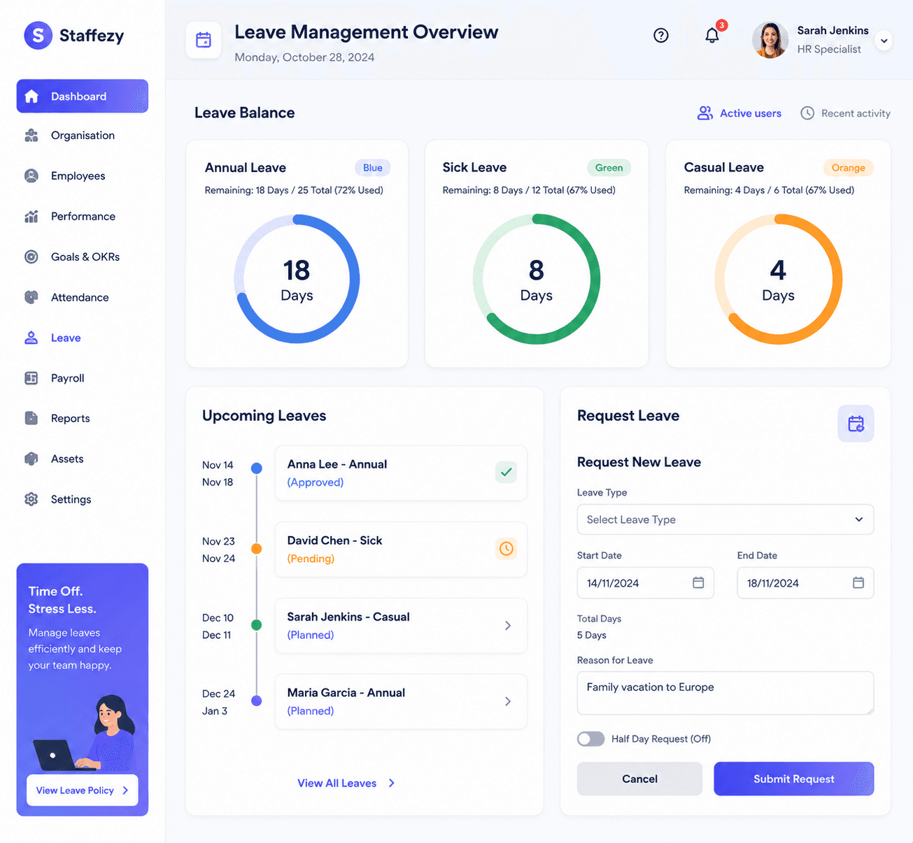 Leave Management Interface
