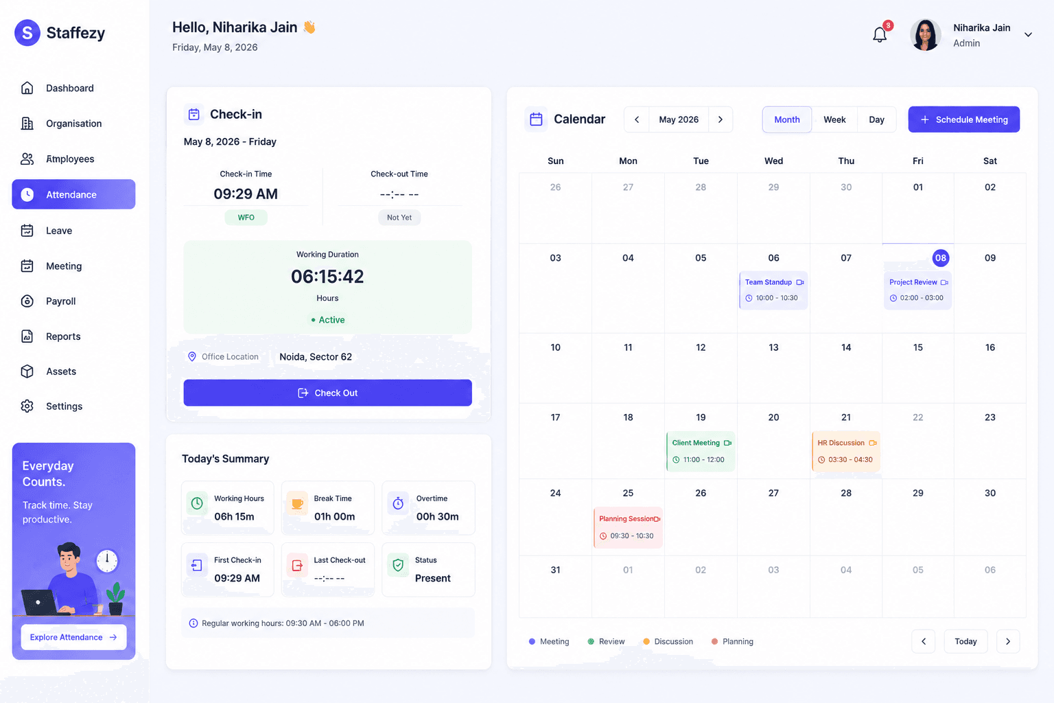 Employee Attendance Dashboard