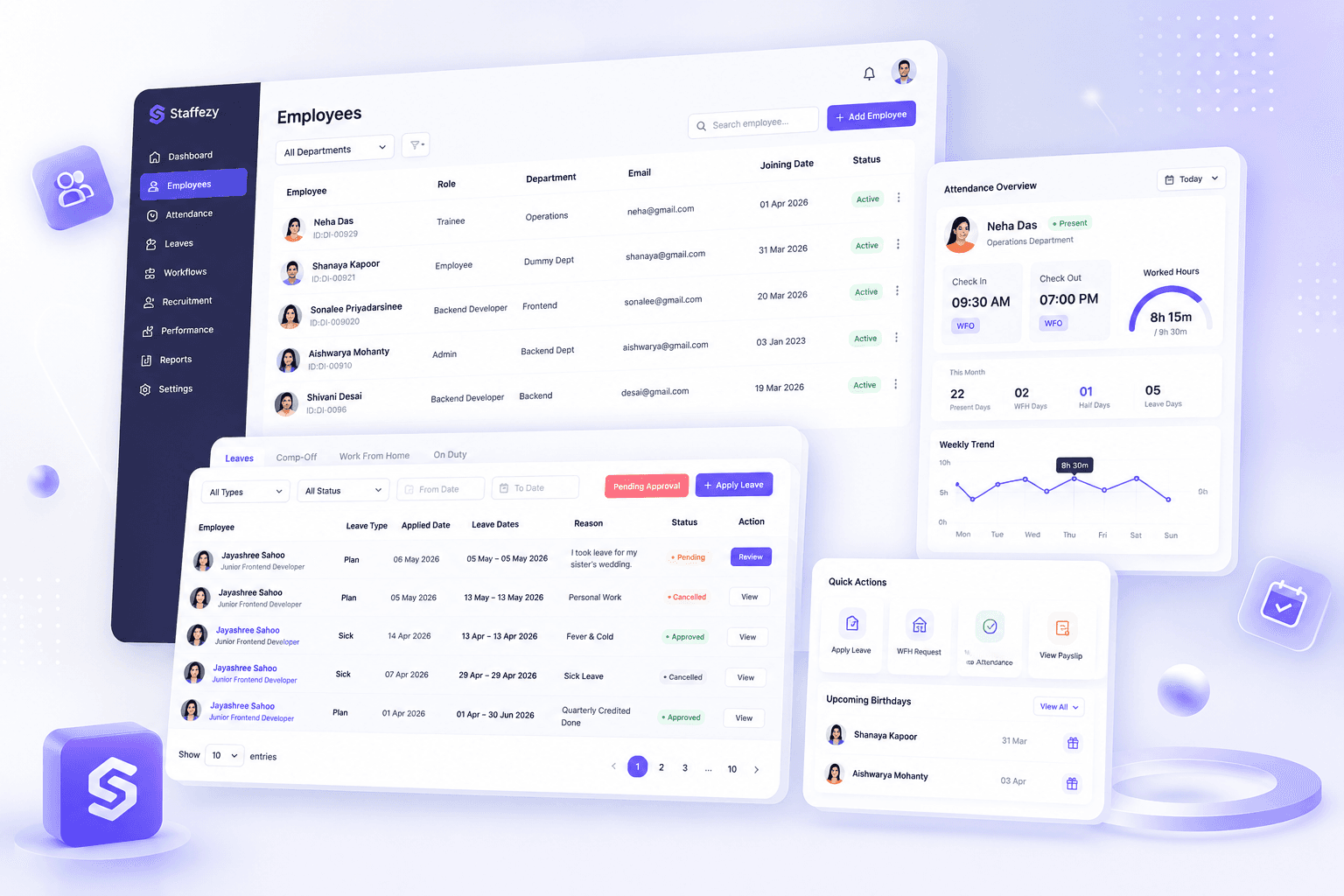 Staffezy Dashboard