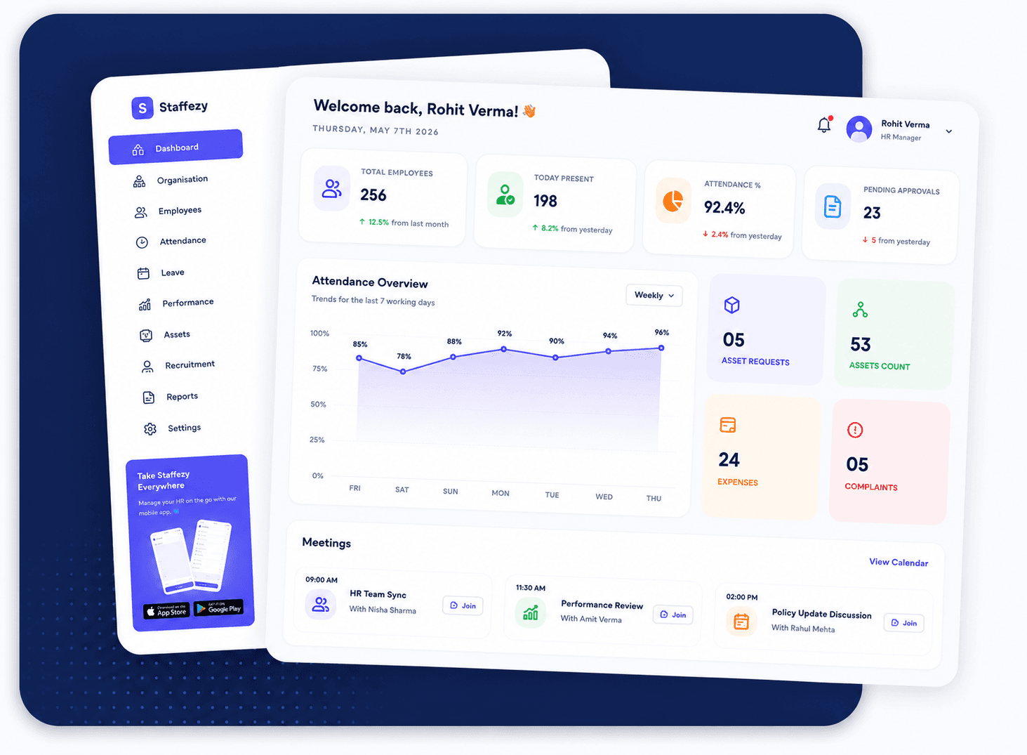 Staffezy Mobile App