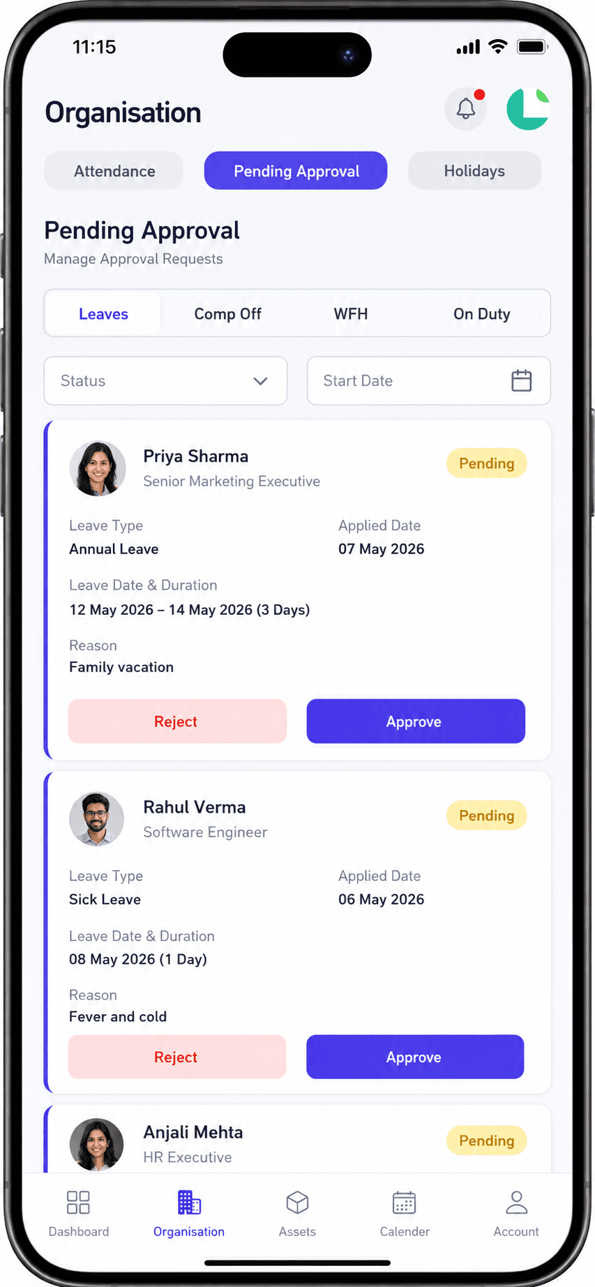 Monitor team activities in real time